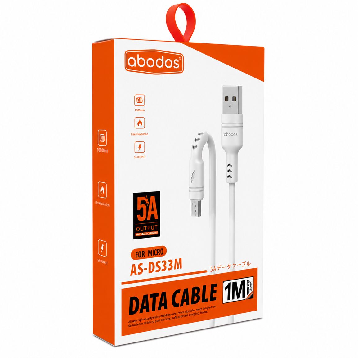 کابل شارژ میکرو آبادوس مدل AS-DS33M طول1متر - Image 2