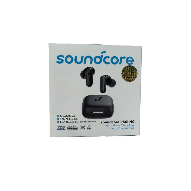 هندزفری بلوتوثی انکر Soundcore R50i NC مشکی با ANC - نمای بسته‌بندی یا جزئیات